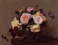 Fantin-Latour, Henri - Roses and Clematis